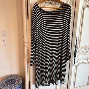 Lane Bryant size 18/20 black and white stripe dress